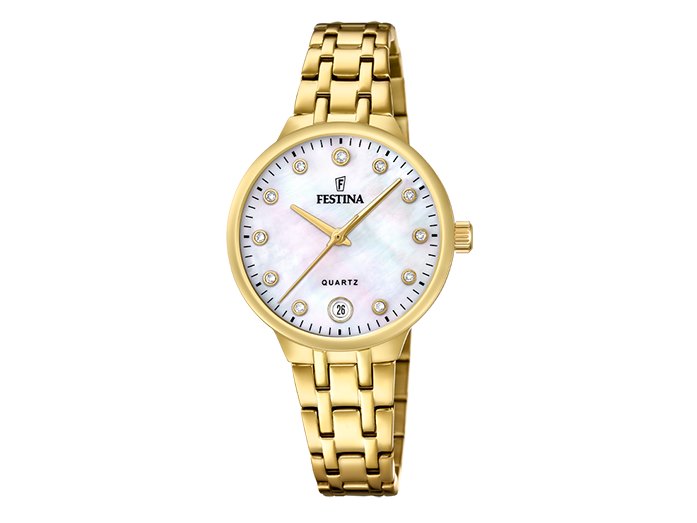 Festina | Femme | Quartz | Acier Inoxydable | Doré | Nacre | ø33mm | F20719/1