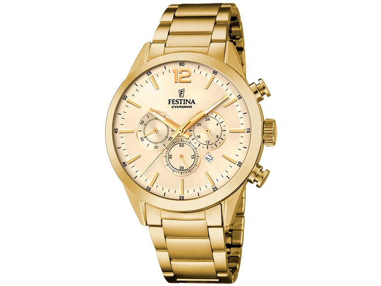 Festina | Homme | Quartz | Chrono | Acier Inoxydable Doré | ø43.5mm | F20633/4