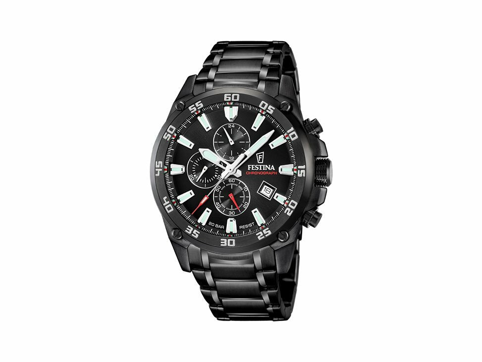 Festina | Homme | Quartz | Chrono | Acier PVD Noir | ø47mm | F20735/3