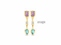 Orage | Boucles d'Oreilles | Plaqué Or | Oxyde de Zirconium | BB004