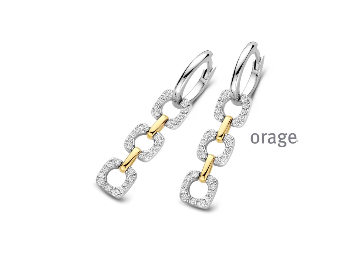 Orage | Boucles d'Oreilles | Argent | Plaqué Or | Oxyde de Zirconium | BB055