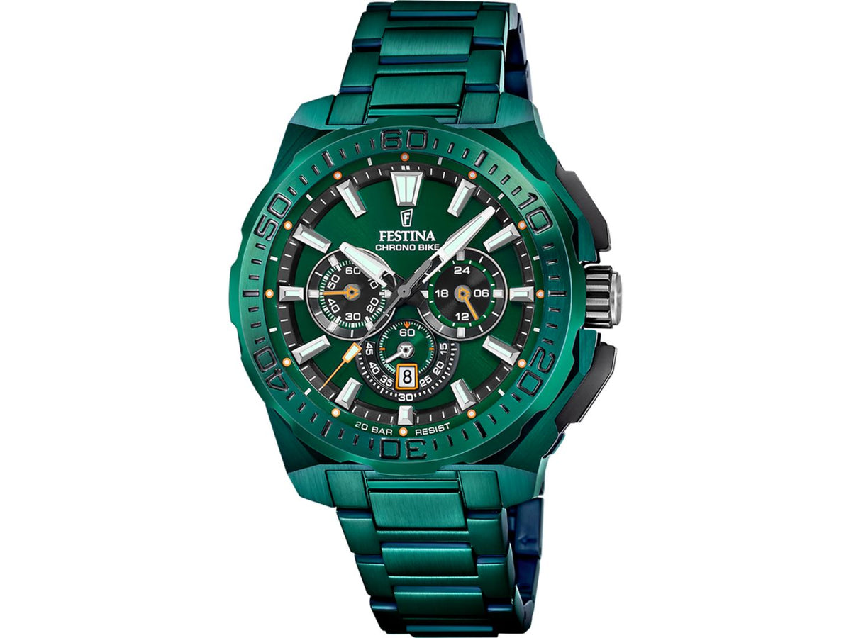 Festina | Homme | Quartz | Chrono Bike | Spécial Edition | Vert | 45.5mm | F20730/1