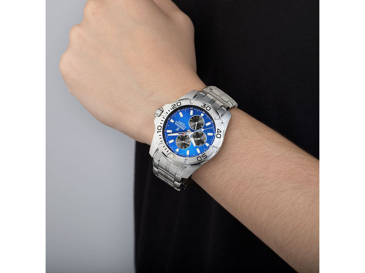 Festina | Homme | Quartz | Multifonction | Acier Inoxydable | ø43mm | Bleu | F20445/4